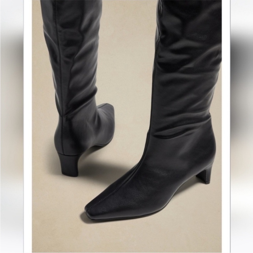 NEW! Banana Republic Black Vegan Tall Slouch Boot - Multiple Sizes - Picture 3 of 12